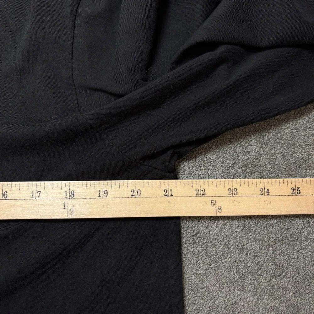 The North Face Shirt Mens Large Black Box Logo Long Sleeve Circular Design Tee